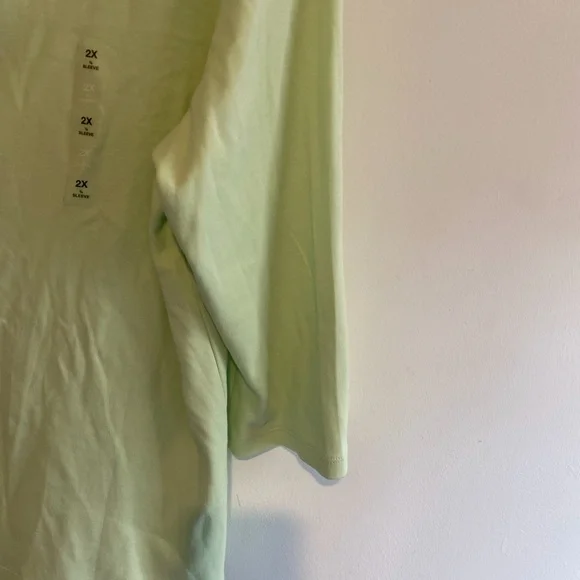 Karen scott Light Green Henley Shirt - Picture 4 of 6